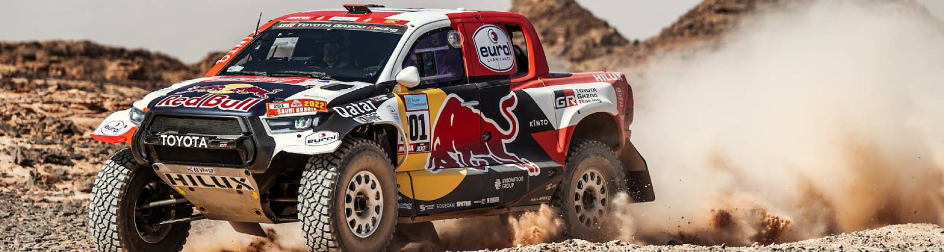 Изображение на странице НАССЕР АЛЬ-АТТИЯ ЗА РУЛЕМ TOYOTA HILUX СТАЛ ПОБЕДИТЕЛЕМ РАЛЛИ-РЕЙДА «ДАКАР-2022» Тойота Центр Новосибирск Запад